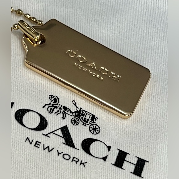 Coach Accessories - Coach Gold Tag Keychain